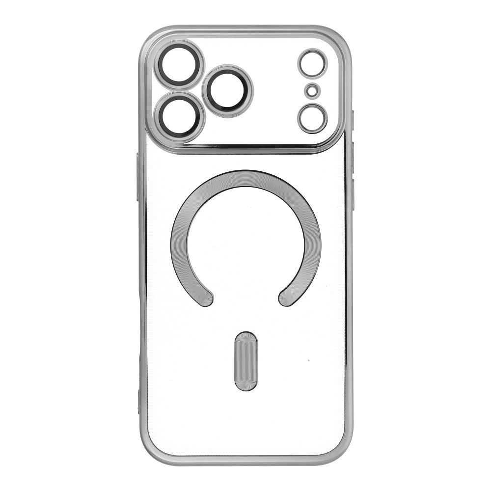 OEM Silikoncase für iPhone 17 PRO MAX Electro Mag compatible with MagSafe titanium | Stoßfest | Slim Design - Grau