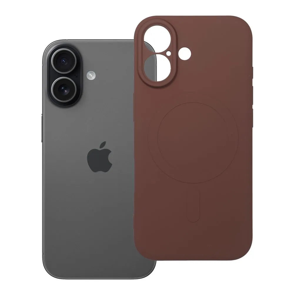 OEM Silikoncase für iPhone 17 Mag compatible with MagSafe brown | Stoßfest | Slim Design