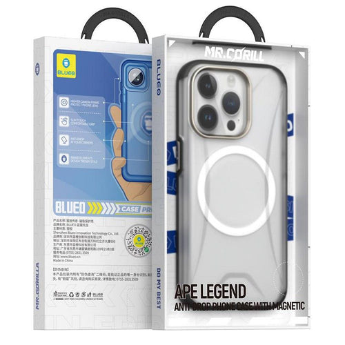 Blueo Silikoncase für BLUEO APE Legend Anti-Drop Phone - Apple iPhone 15 Pro Max | Stoßfest | Slim Design - Schwarz
