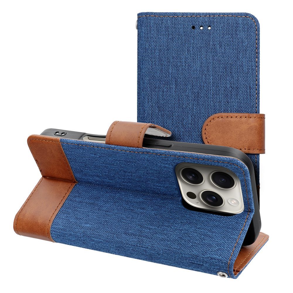 OEM Bookcase für iPhone 17 AIR Jeans | Rundumschutz | Kartenfach - Blau