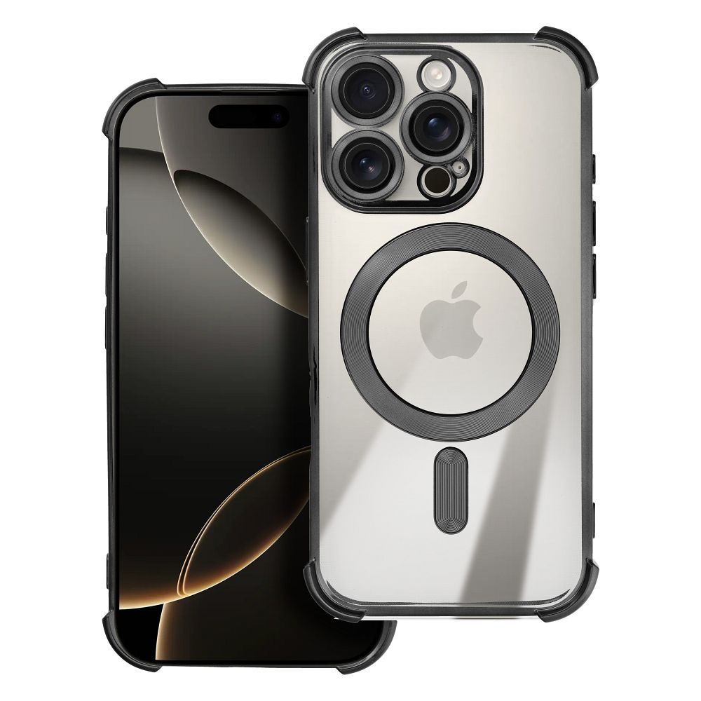 OEM Silikoncase für iPhone 17 PRO MAX Antishock Electro compatible with MagSafe | Stoßfest | Slim Design - Schwarz
