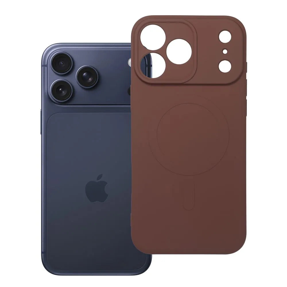 OEM Silikoncase für iPhone 17 PRO MAX Mag compatible with MagSafe brown | Stoßfest | Slim Design