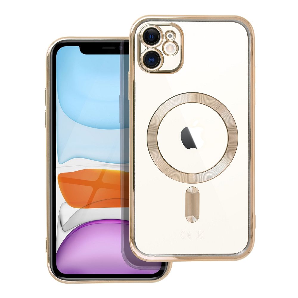 OEM Silikoncase für iPhone 11 Electro Mag compatible with MagSafe | Stoßfest | Slim Design - Gold