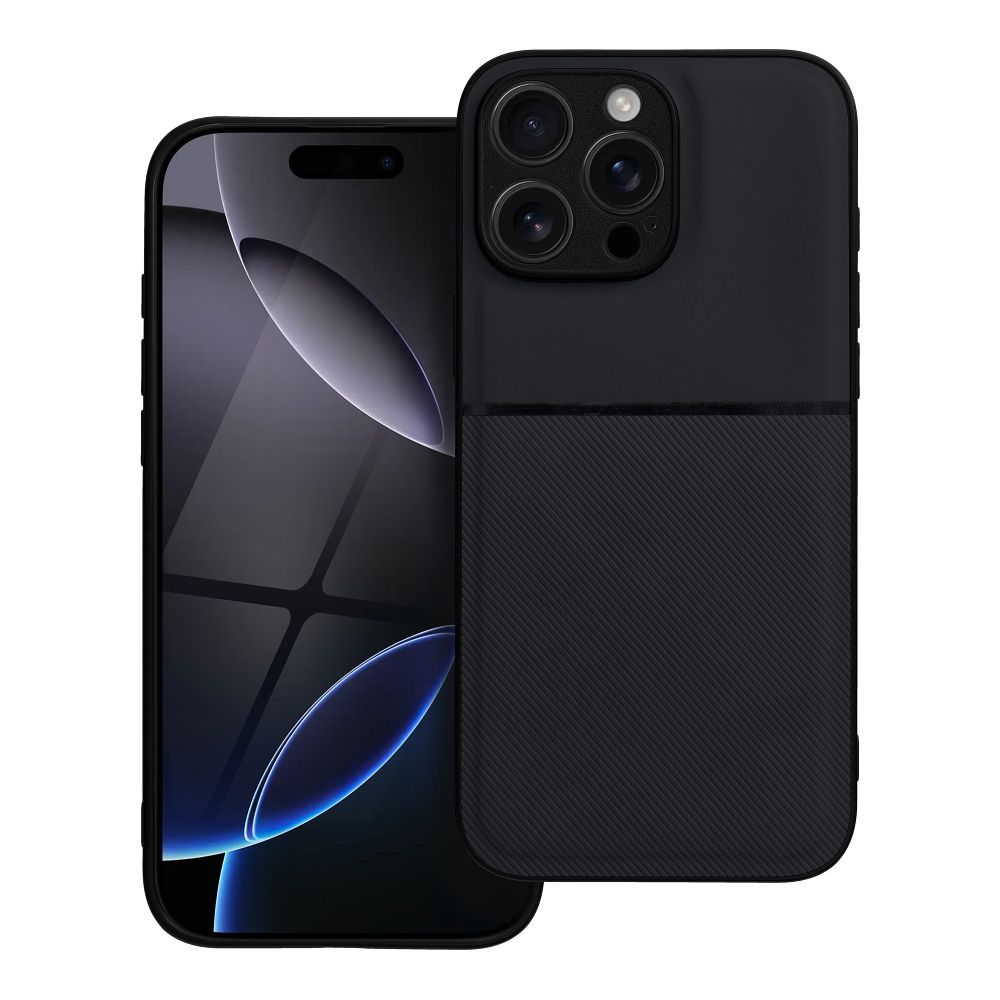 OEM Silikoncase für iPhone 16 PRO MAX Noble | Stoßfest | Slim Design - Schwarz