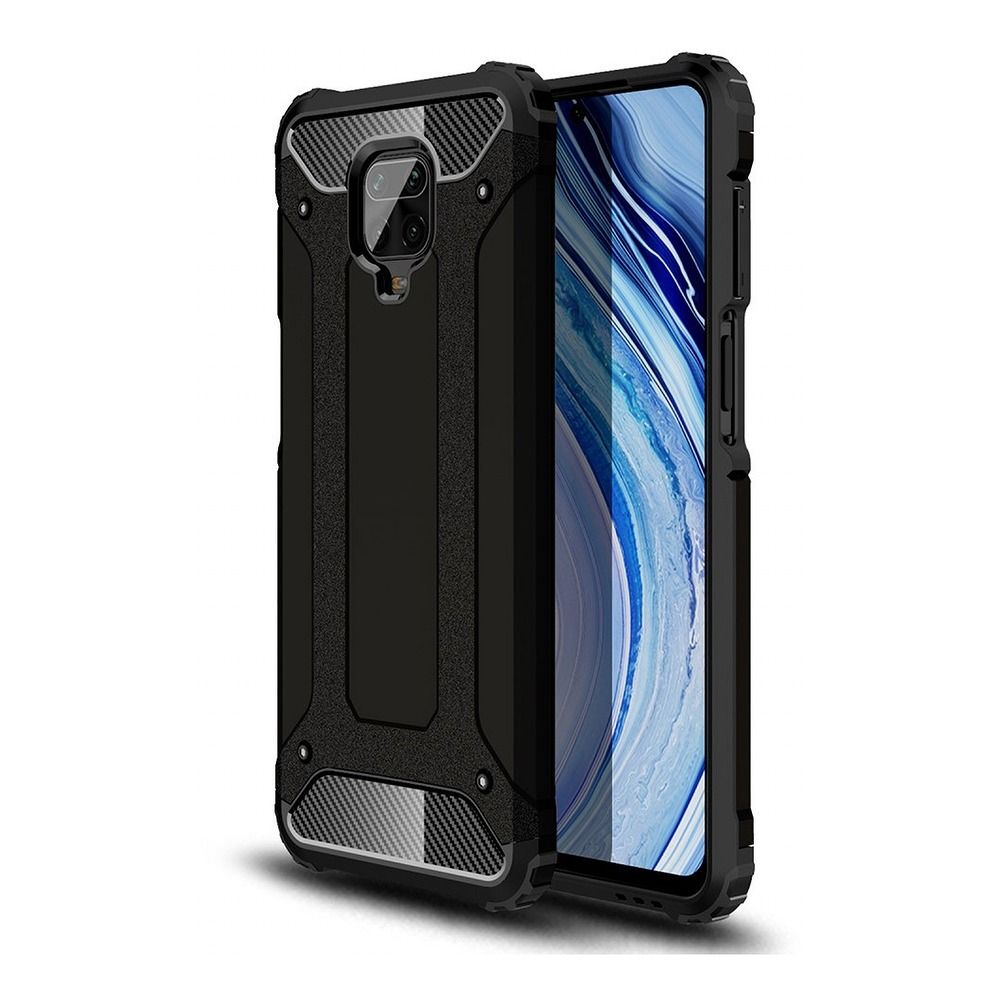 OEM Silikoncase für Xiaomi Redmi Note 9S / 9 PRO Armor | Stoßfest | Slim Design - Schwarz