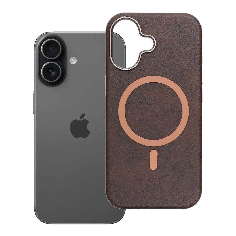 OEM Silikoncase für iPhone 17 Gentleman Mag compatible with MagSafe brown | Stoßfest | Slim Design