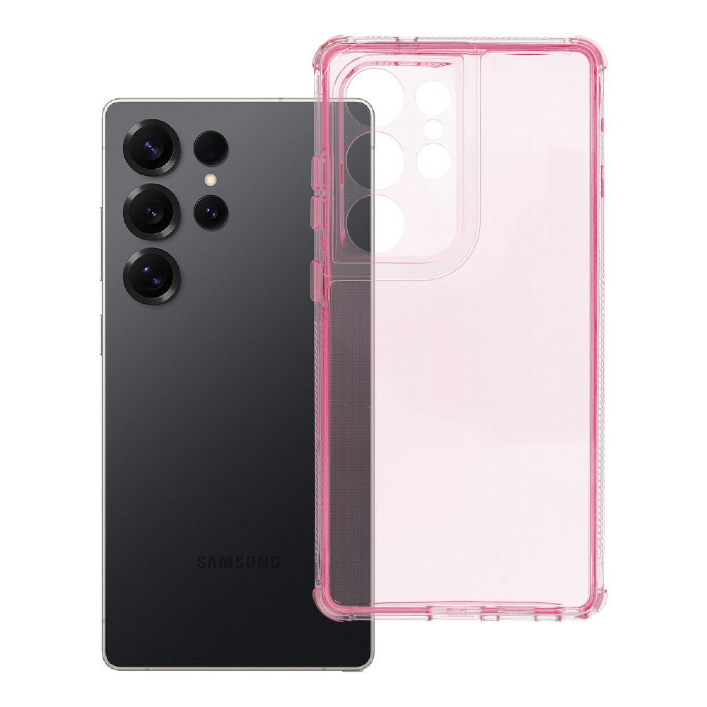 OEM Silikoncase für Samsung S25 ULTRA Matrix powder | Stoßfest | Slim Design - Rosa