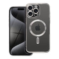 OEM Silikoncase für iPhone 15 PRO MAX Electro Mag compatible with MagSafe titanium | Stoßfest | Slim Design - Grau