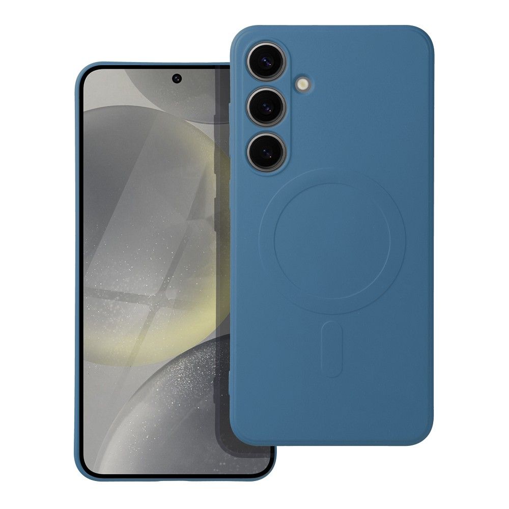 OEM Silikoncase für Samsung A56 Mag compatible with MagSafe | Stoßfest | Slim Design - Blau