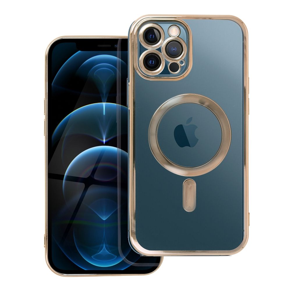 OEM Silikoncase für iPhone 12 PRO MAX Electro Mag compatible with MagSafe | Stoßfest | Slim Design - Gold